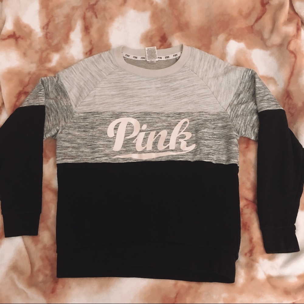 VS Pink Crewneck black & grey size S